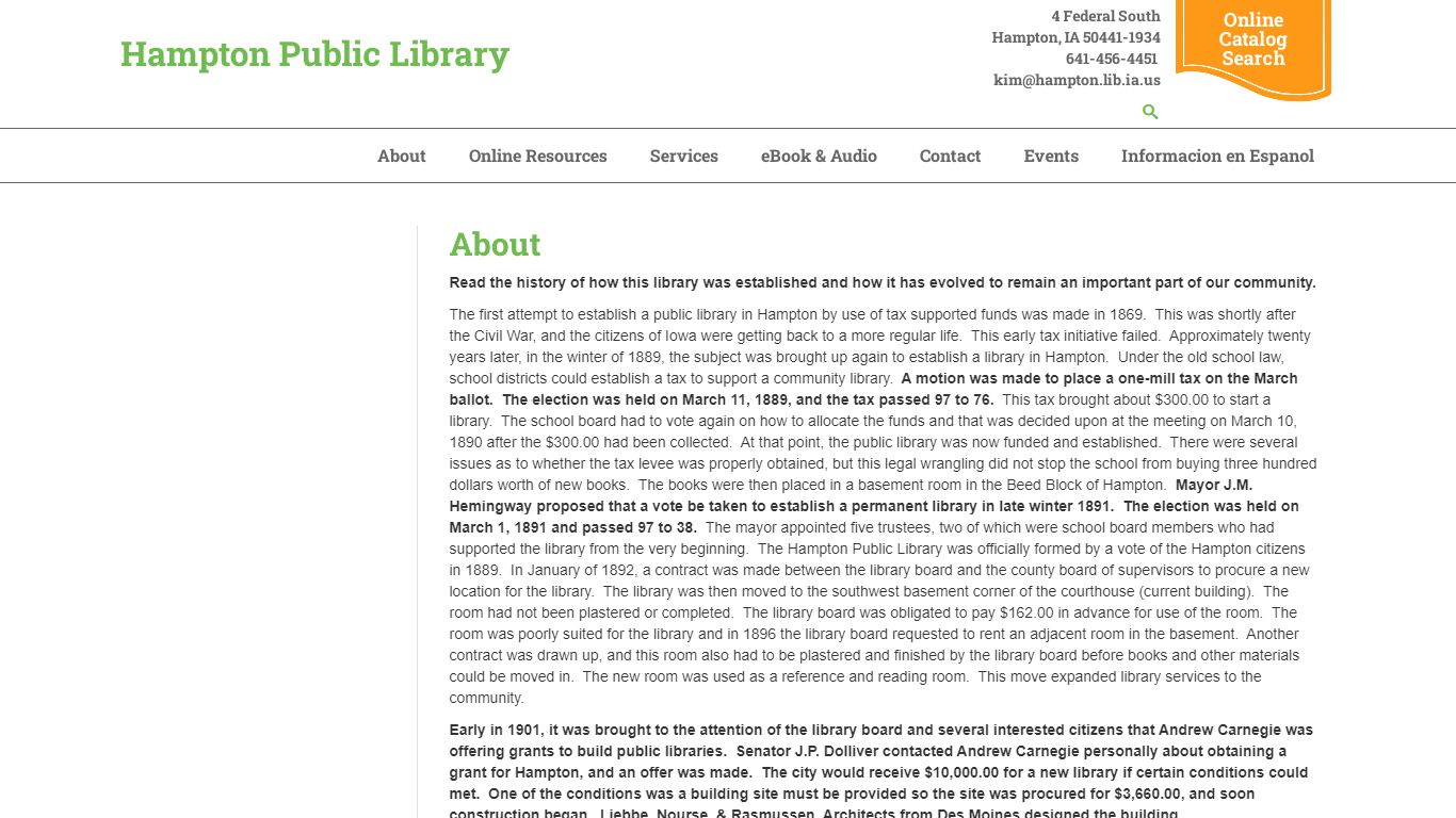 About :: Hampton Public Library